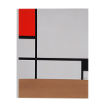 Piet mondrian : composition - pochoir en couleurs sign