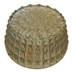 Plafonnier, applique ancienne en cristal moulé Plafonnier, applique ancienne en cristal moulé