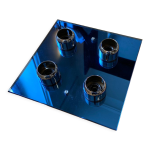 Plafonnier design en miroir teint