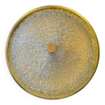 Plafonnier dor� en verre de murano ann�es 70