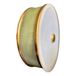 Plafonnier lunel / hublot / laiton, métal perforé et verre Plafonnier lunel / hublot / laiton, métal perforé et verre