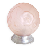 Plafonnier lustre boule en verre moul art dco