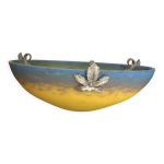Plafonnier en pte de verre sign muller frres luneville