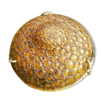 Plafonnier vasque art déco jaune vintage Plafonnier vasque art déco jaune vintage