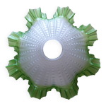 Plafonnier en verre vert vintage