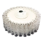 Plafonnier vintage doria avec cylindres en verre