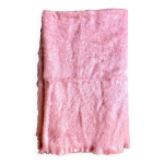 Plaid, couverture linvosges en mohair rose 180 x 240 cm