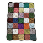 Plaid crochet , couverture vintage 90x120