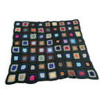 Plaid, jetée de canapé, crochet, fait main, vintage, années 70 Plaid, jetée de canapé, crochet, fait main, vintage, années 70