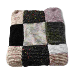 Plaid en patchwork tricot main