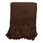 Plaid tissé main 100% pure laine de lama marron Plaid tissé main 100% pure laine de lama marron