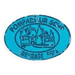 Plaque concours pompadour bleu