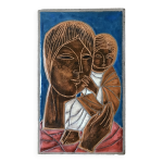 Plaque dcorative de jean jaffeux en pierre de lave maille