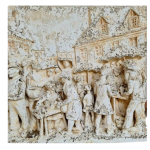 Plaque haut relief en platre