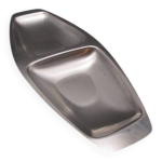 Plat 2 compartiments en acier alessi alfra vintage 1970 Plat 2 compartiments en acier alessi alfra vintage 1970