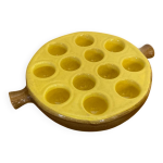 Plat ancien polon cuisson 12 escargots la bourguignonne cramique