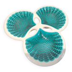 Plat à apéritif 3 coquillages verceram 60's Plat à apéritif 3 coquillages verceram 60's