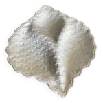 Plat ap�ritif feuille compartiment� en c�ramique