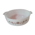 Plat arcopal vintage avec fleurs rond avec poignée Plat arcopal vintage avec fleurs rond avec poignée