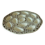 Plat assiette  hutres en cramique de vallauris fat lava vintage