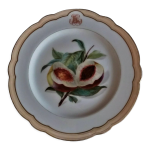Plat assiette à talon porcelaine de paris monogramme chateau. pillivuyt xixème Plat assiette à talon porcelaine de paris monogramme chateau. pillivuyt xixème