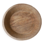 Plat en bois brut sculpt dans la masse art africain ethnique fait main fabrication artisanale