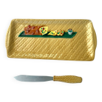 Plat  cake en barbotine + couteau
