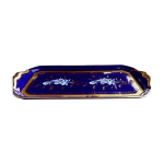 Plat  cake bleu et or