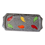 Plat  cake en cramique fat lava annes 70