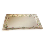 Plat  cake en faience de mehun france avec frise florale style empire
