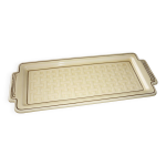 Plat à cake - gâteau art déco jaune et or 40 cm Plat à cake - gâteau art déco jaune et or 40 cm