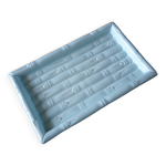 Plat  cake imitation bambou bleu
