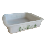 Plat carr en opaline glasbake