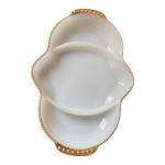 Plat � compartiments en opaline ancor hocking company