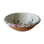 Plat creux en terre cuite �maill�e