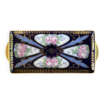 Plat dcoratif en faence de limoges