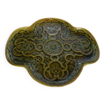 Plat en faence vert olive