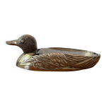 Plat  foie gras zoomorphe mtal argent