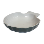 Plat  four en forme de coquille st jacques bleu