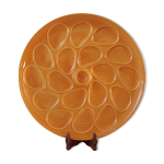 Plat  fruits de mer hutres salins jaune orang annes 60 - 70