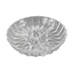 Plat à gâteaux apéritifs en verre taillé Plat à gâteaux apéritifs en verre taillé