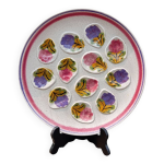 Plat  hutres dcor fleurs ninon de mbfa - pornic