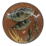 Plat lluis puigdemont décor aux poissons Plat lluis puigdemont décor aux poissons
