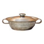 Plat mtal argent poinon frres saglier, lgumier mtal argent, art dco