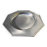 Plat octogonal en inox m�tal argent� jean couzon