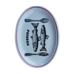 Plat ovale dcor poissons gien