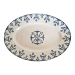 Plat ovale de service en faence de gien