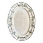 Plat ovale en terre de fer st amand et hamage, service  mdaillon