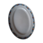 Plat ovale terre de fer treillage longchamp