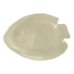 Plat poisson vintage en verre transparent - vaisselle retro